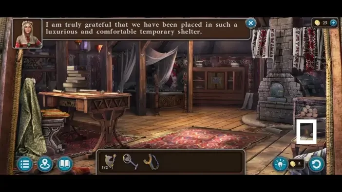 Legendary Tales 5, chapter 1: Morphing Object 3 — Lucia’s tent, Sack beneath the firewood