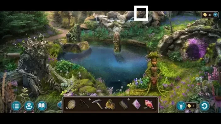 Legendary Tales 5, chapter 1: Morphing Object 7 — Sleeping Drevolets’ lake, Rune on the stone