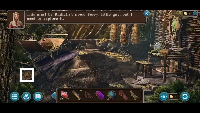 Legendary Tales 5, chapter 1: Morphing Object 9 — Radictis’s nook, Below the hammock