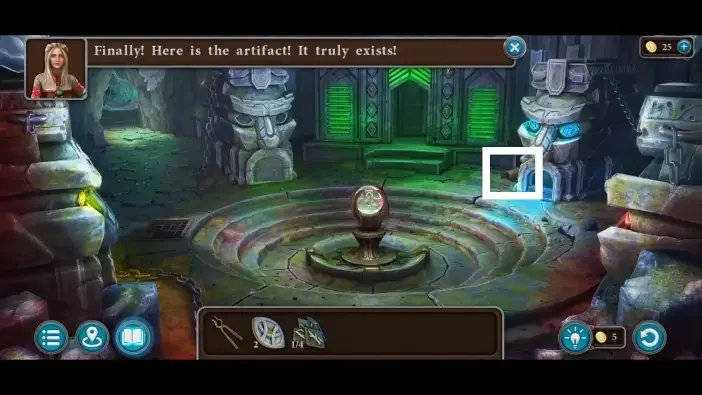 Legendary Tales 5, chapter 1: Mug 8 — Artifact room, Beside the right pillar