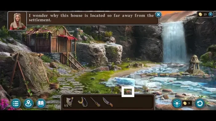Legendary Tales 5, chapter 1: Mushroom 4 — Waterfall, Riverbank