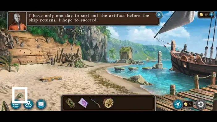 Legendary Tales 5, chapter 2: Rune 4 — Island beach, Sand on the left