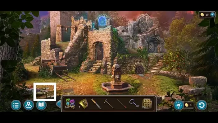 Legendary Tales 5, chapter 3: Candlestick 2 — Portal clearing, Lower-left corner