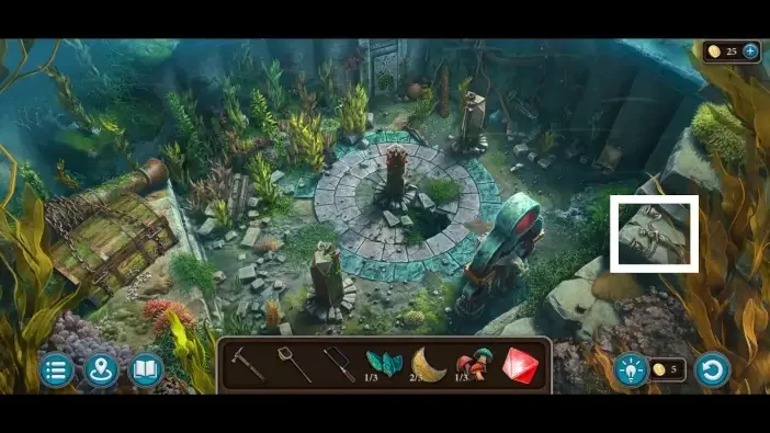 Legendary Tales 5, chapter 3: Candlestick 6 — Underwater area, Right side