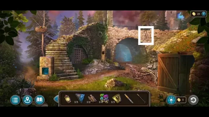 Legendary Tales 5, chapter 3: Morphing Object 32 — Bridge, Crack in the stonework