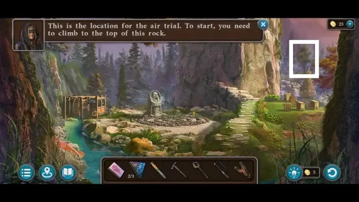 Legendary Tales 5, chapter 3: Morphing Object 39 — Water wheel, Distant tree above the right-hand beehives