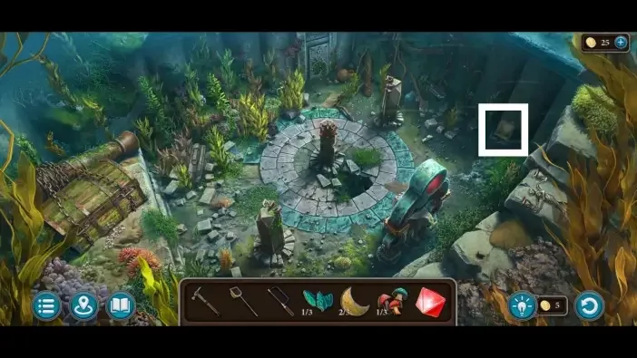 Legendary Tales 5, chapter 3: Morphing Object 41 — Underwater area, Right corner