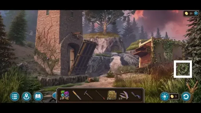 Legendary Tales 5, chapter 3: Wreath 4 — Oracle’s Tower exterior, Right-hand tree