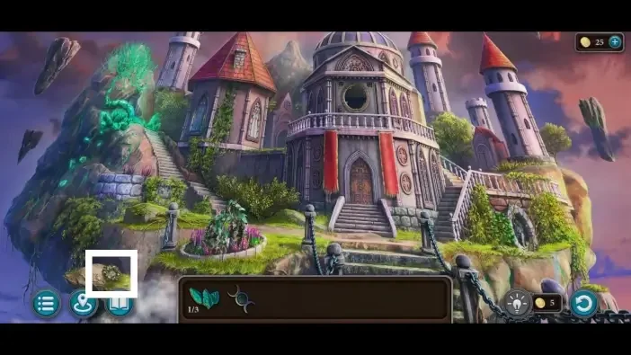 Legendary Tales 5, chapter 3: Wreath 6 — Floating castle island, Ground at lower left